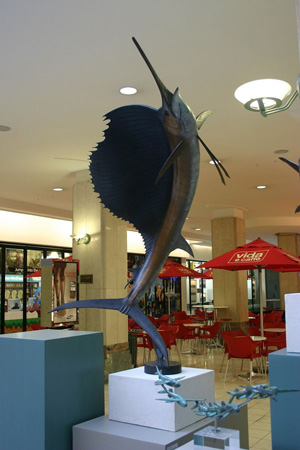 1. A lifesize leaping Sailfish